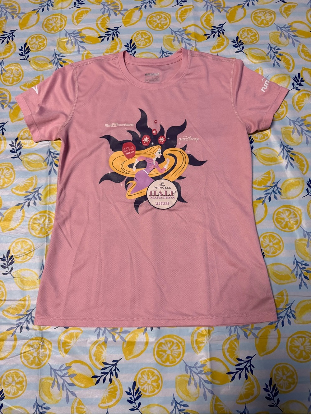 Brooks runDisney 2026 Princess Half Marathon Tangled Shirt | Small